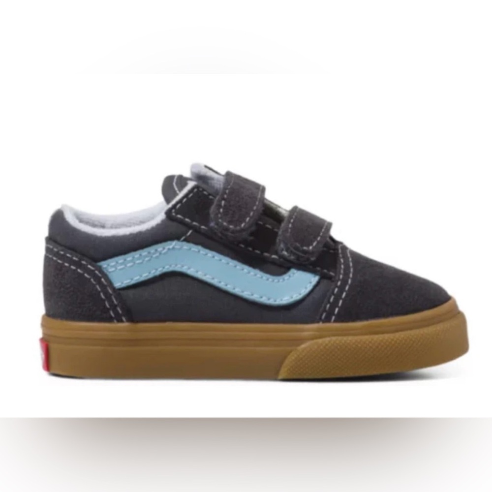 Vans Kids Sneakers in Black, Light Blue & Gum